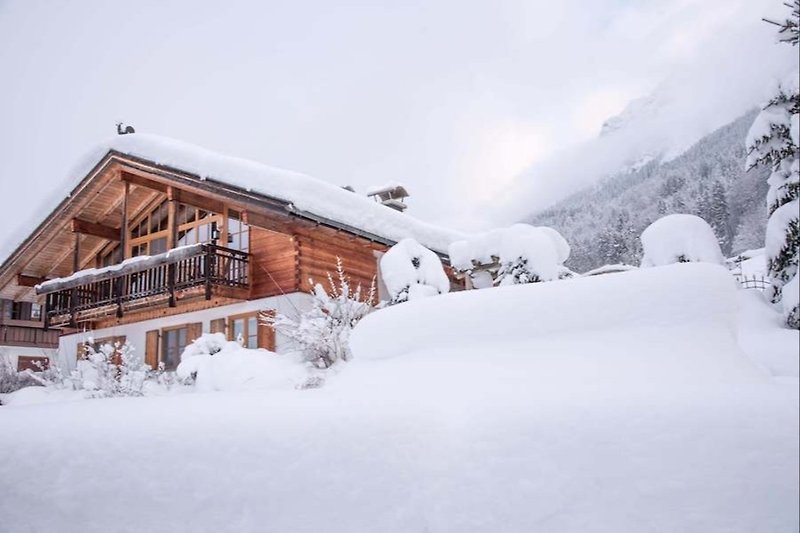 Alpenhaus im Winter