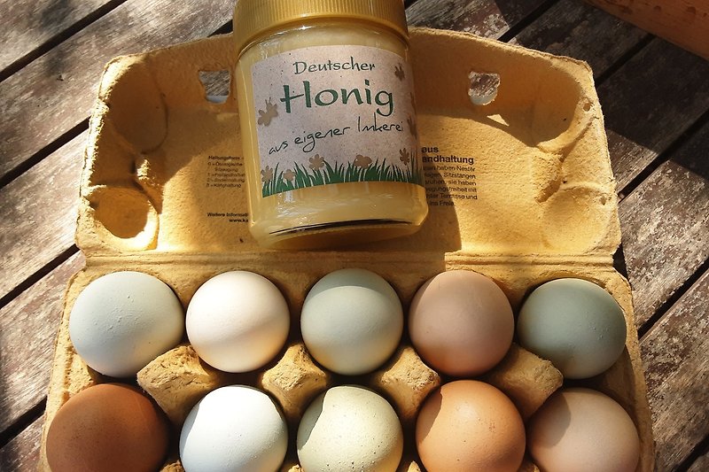 Eier und Honig direkt vom Hof