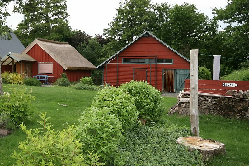 Bootshäuser mit Garten