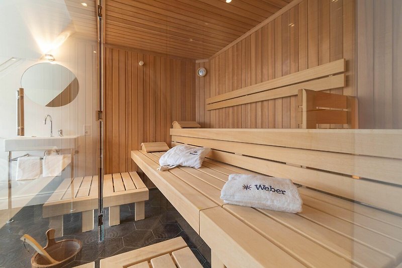 Die hauseigene Sauna zählt sicherlich zu einem der vielen Highlights im Kapitänshaus West!