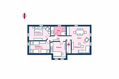 Ferienhaus Anna Elene Wohnung 2