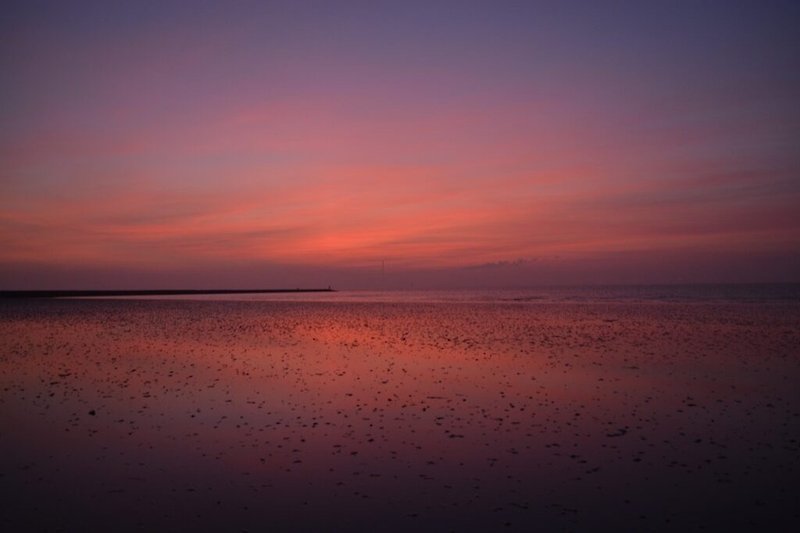 Strand bei Sonnenuntergang