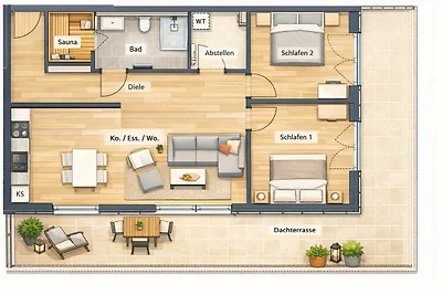 apartman za odmor Obiteljski odmor Tossens