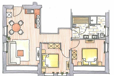 Altstadt Villa Borkum Wohnung 4 "Bant"