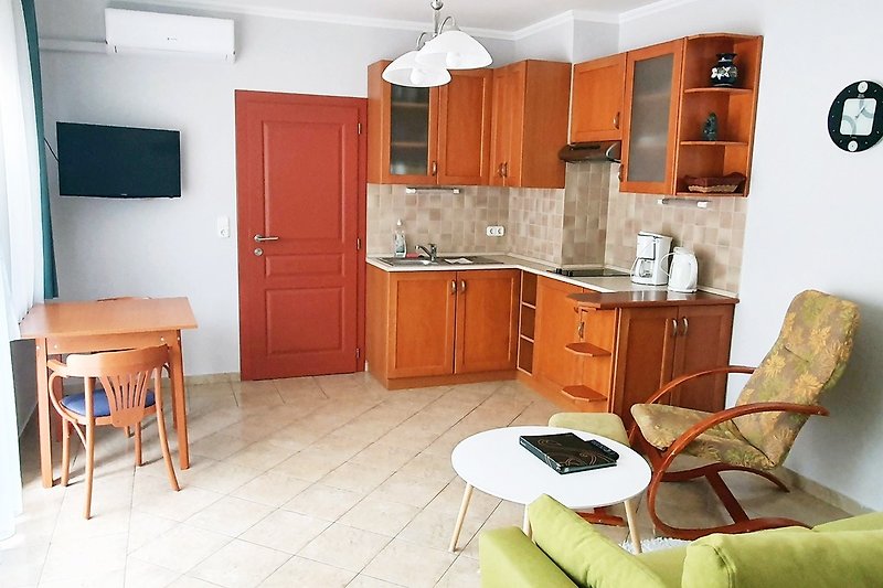 Appartement 1 - Wohnzimmer mit Küche
