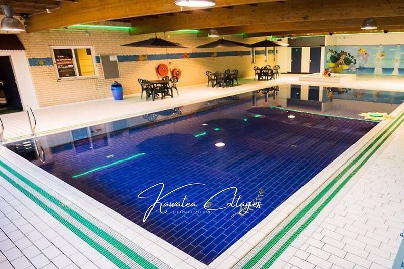 Indoor swimming pool in the reception building of the holiday park. Always ask for opening hours.