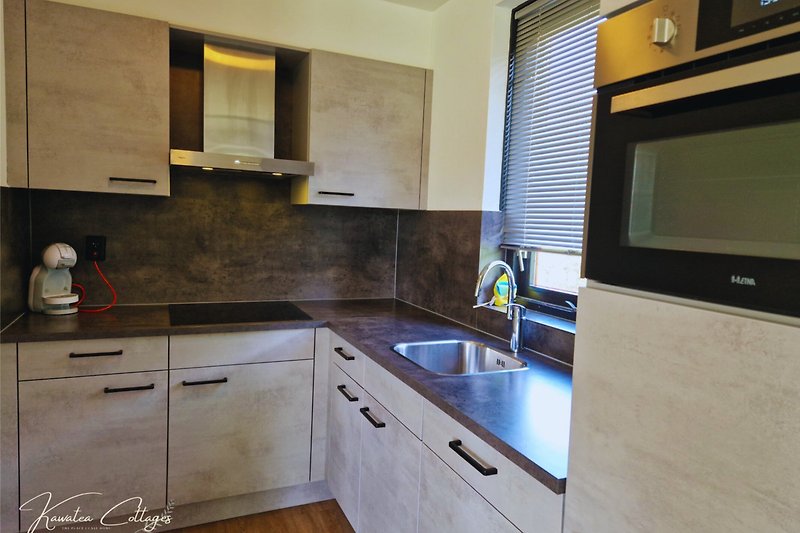 The modern kitchen is equipped with all amenities. Dishwasher, kettle and Dolce Gusto coffee machine.