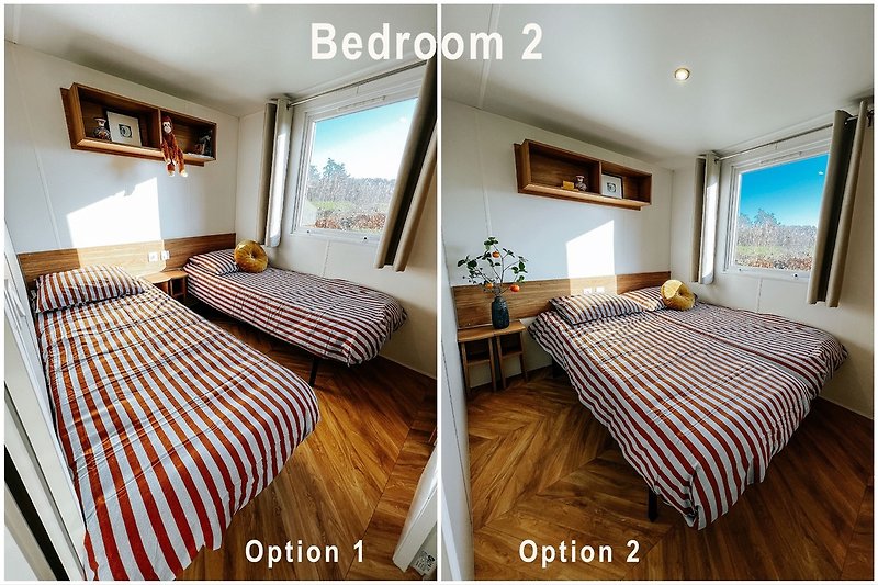 Bedroom 2: twee opties afhankelijk van gezelschap