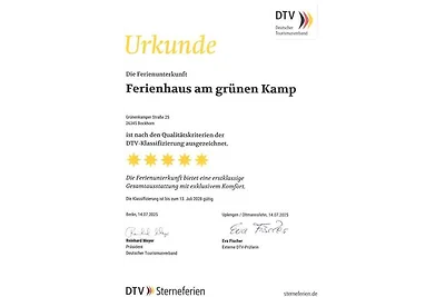 5 Sterne Ferienhaus