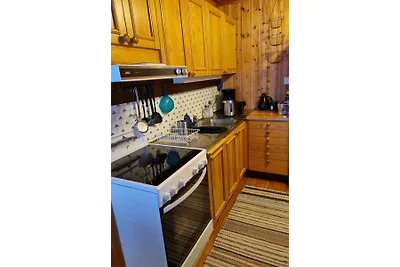 Cabina di legno sul lago Kesjön