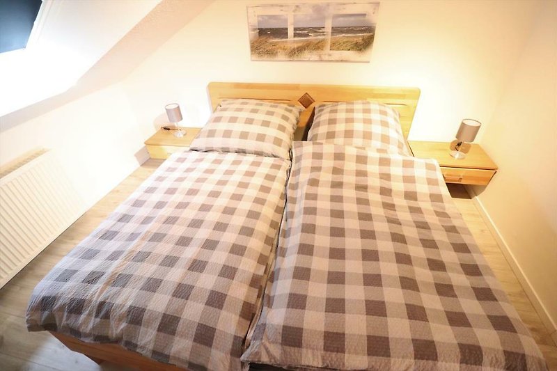 Schlafraum mit Doppelbett