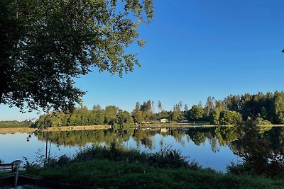 House by the lake in the Harz Mountains