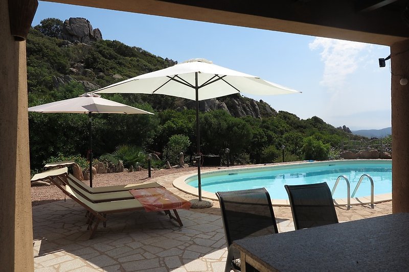 Pool Sicht nach Isola Asinara
