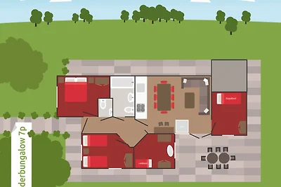 Kidsbungalow für 7 Personen