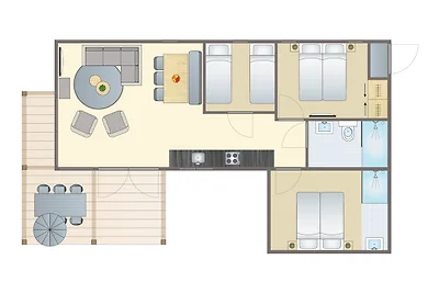 Beachlodge Deluxe ǀ 4 tot 6 personen