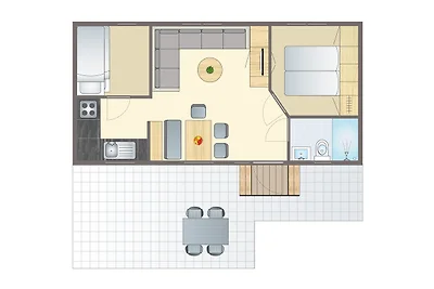 Chalet | Mit überdachter Terrasse | 4 Persone...