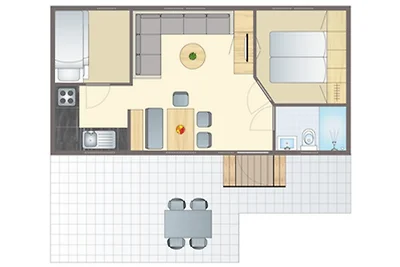 Chalet met overdekt terras en omheinde tuin |...