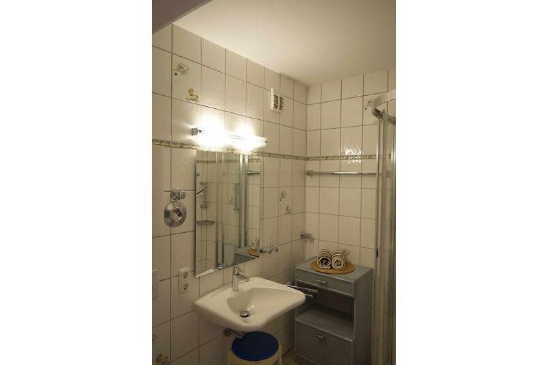 Waschbecken im Badezimmer der Ferienunterkunft
