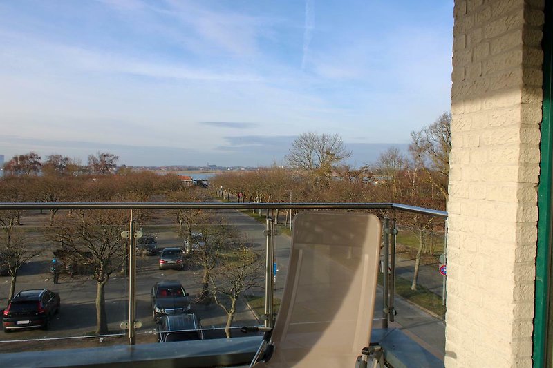 Ausblick vom Balkon der Inselblume 55 auf Fehmarn