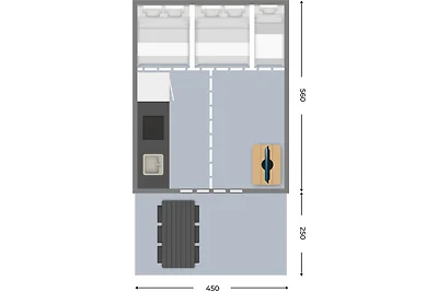 De Waard Tunneltent met privé sanitair | 5...