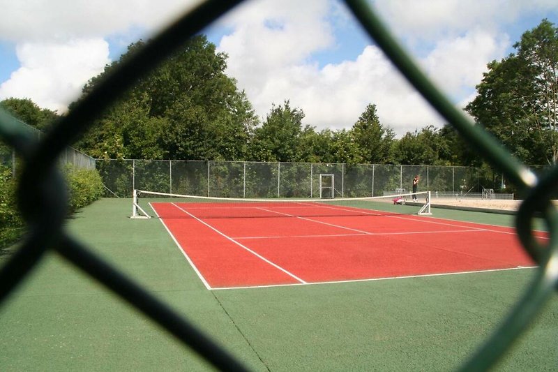 Tennisbaan op het park