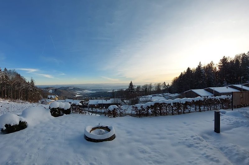 Aussicht Ferienhaus AlpenBlick im Winter