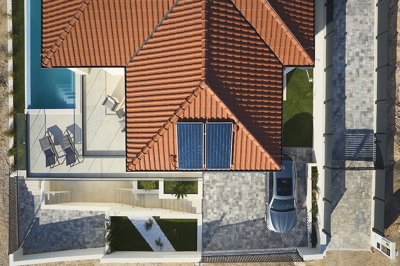 Haus aus Vogelperspektive