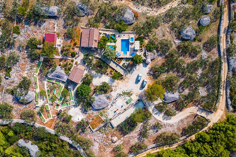 Aerial view of the plot