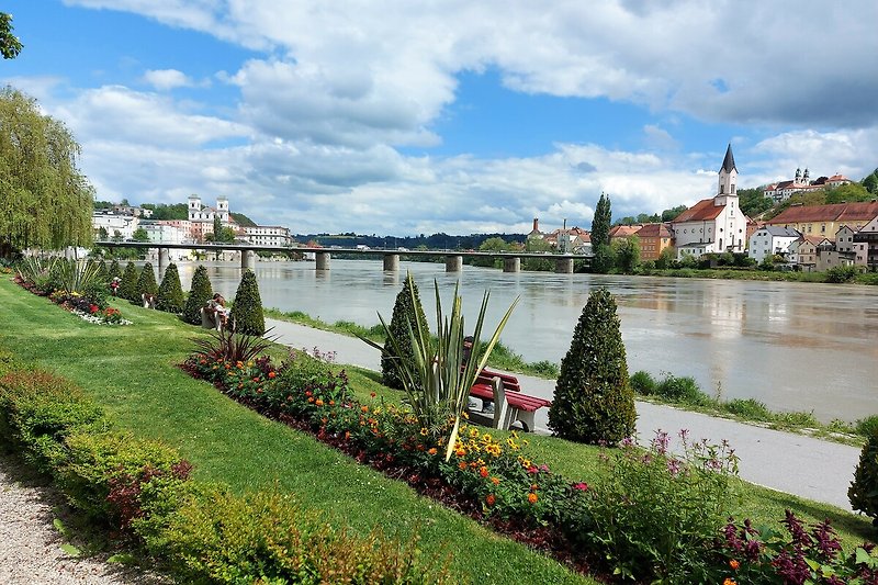 Inn-Ufer Passau bei Österreich