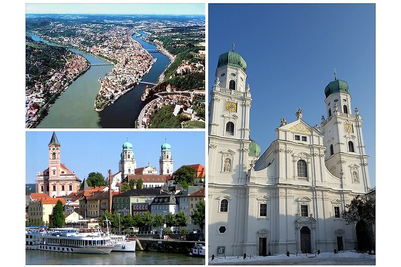 Domstadt Passau Drei-Flüsse-Eck, das bayerische Venedig