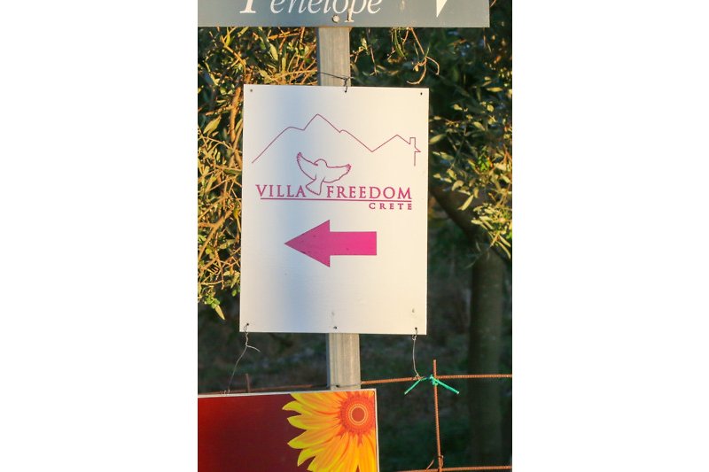 one of our signs in the village to help you navigate