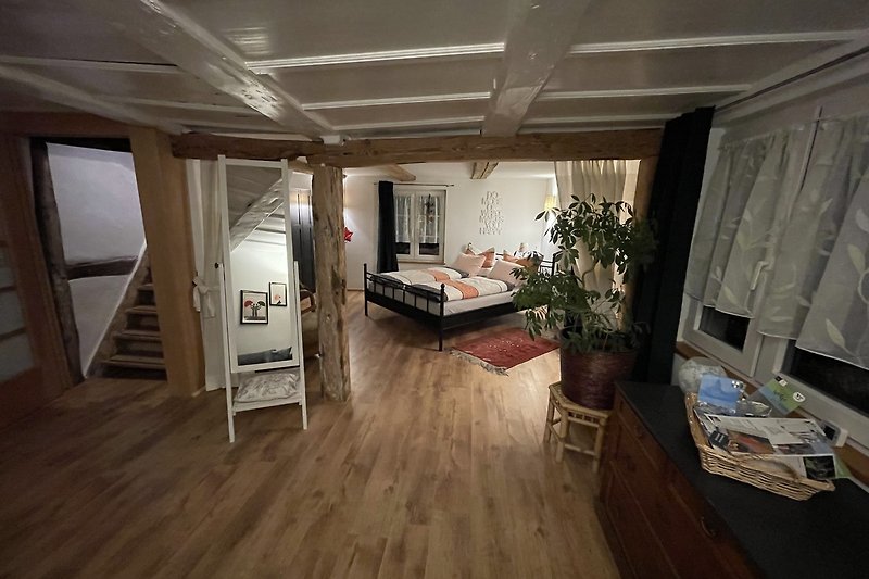Schlafbereich im 1. Stock / ein Doppelbett