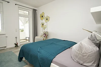 Haus Concordia FeWo13: Balkon, Boddenblick