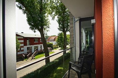 Haus Hafenkieker FeWo 08: Balkon, Hafenblick