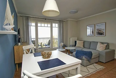 Haus am Meer FeWo03: Balkon,Meerblick, ruhige...