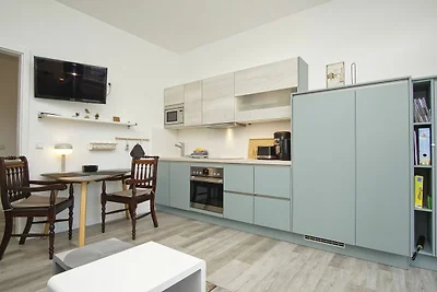 Haus Concordia FeWo13: Balkon, Boddenblick