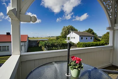 Haus Concordia FeWo13: Balkon, Boddenblick