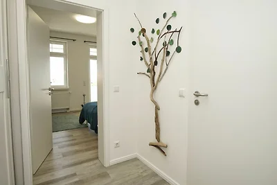 Haus Concordia FeWo13: Balkon, Boddenblick