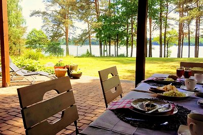 JW Mazury Ferienhaus Kormoran mit Steg