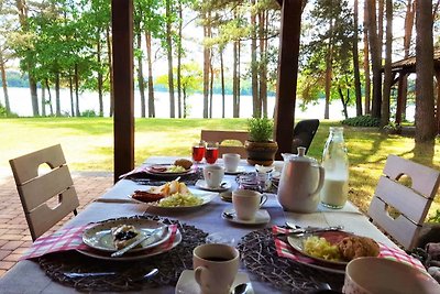 JW Mazury Ferienhaus Kormoran mit Steg