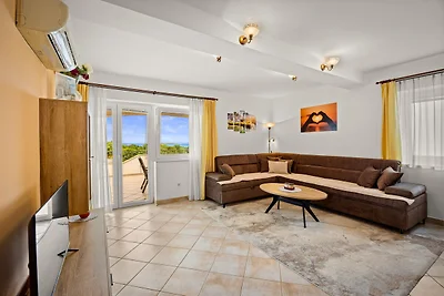 Familienapartment Stinjan mit Meerblick