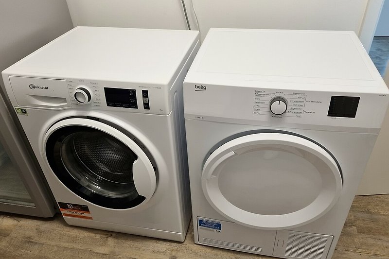 Waschmaschine und Wäschetrockner fuer die alleinige Nutzung