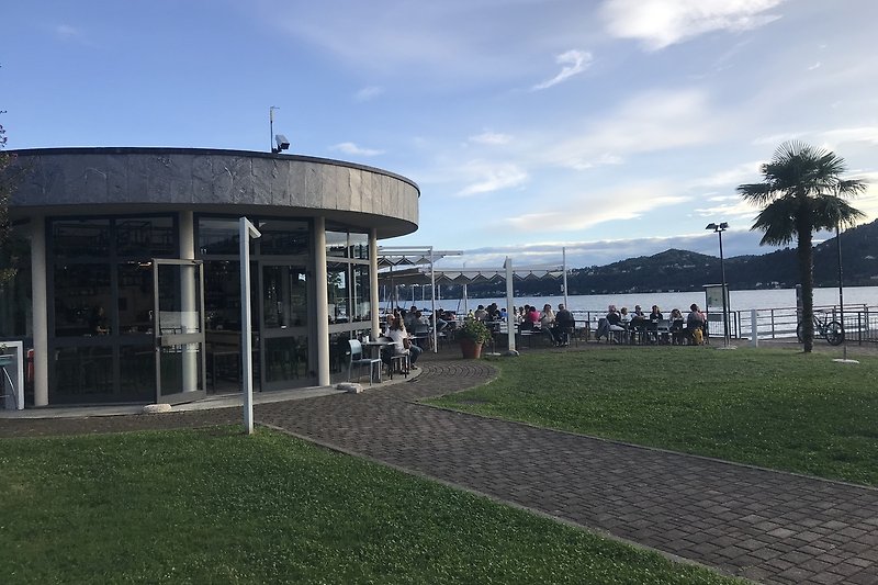 Popular viewing spot over the lake at Ranco