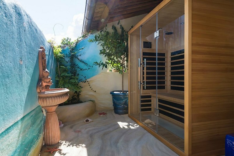 sauna con vasca ad immersione fredda