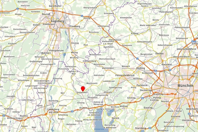 Hier sind wir: Zentral zwischen München, Augsburg und Landsberg am Lech