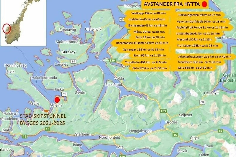 The holiday home is located near the west cape in northwestern Norway between the counties of Møre og Romsdal /Vestland