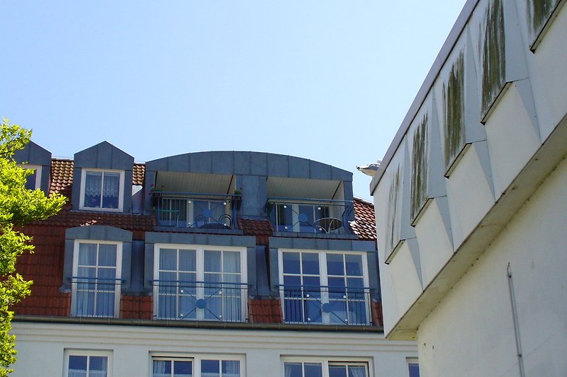 Rechts oben die beiden Etagen gehören zur Wohnung 29 Haus Olymp - 1. und 2. Dachgeschoss