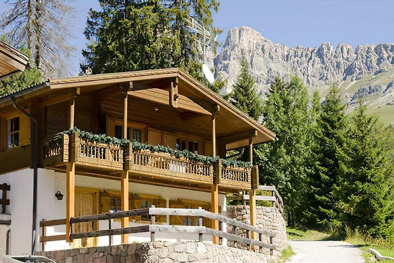 Uitzicht op het chalet van buitenaf