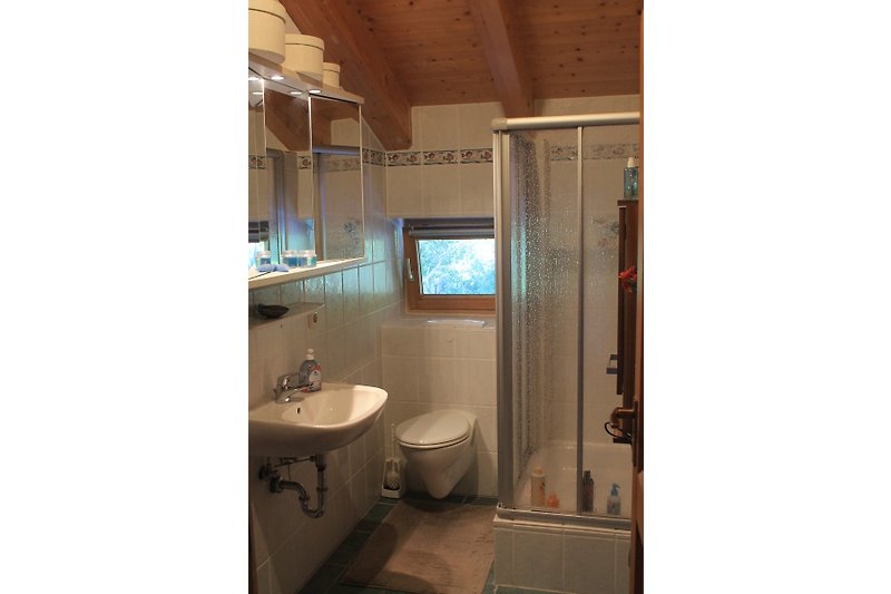 Zweites Badezimmer mit Dusche/Waschbecken/WC
