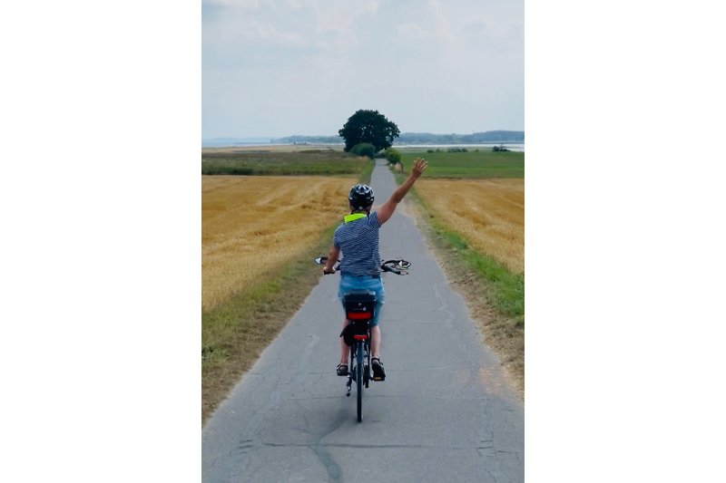 Wie wäre es mit einer Fahrradtour auf dem Feldweg zum Schansener See?